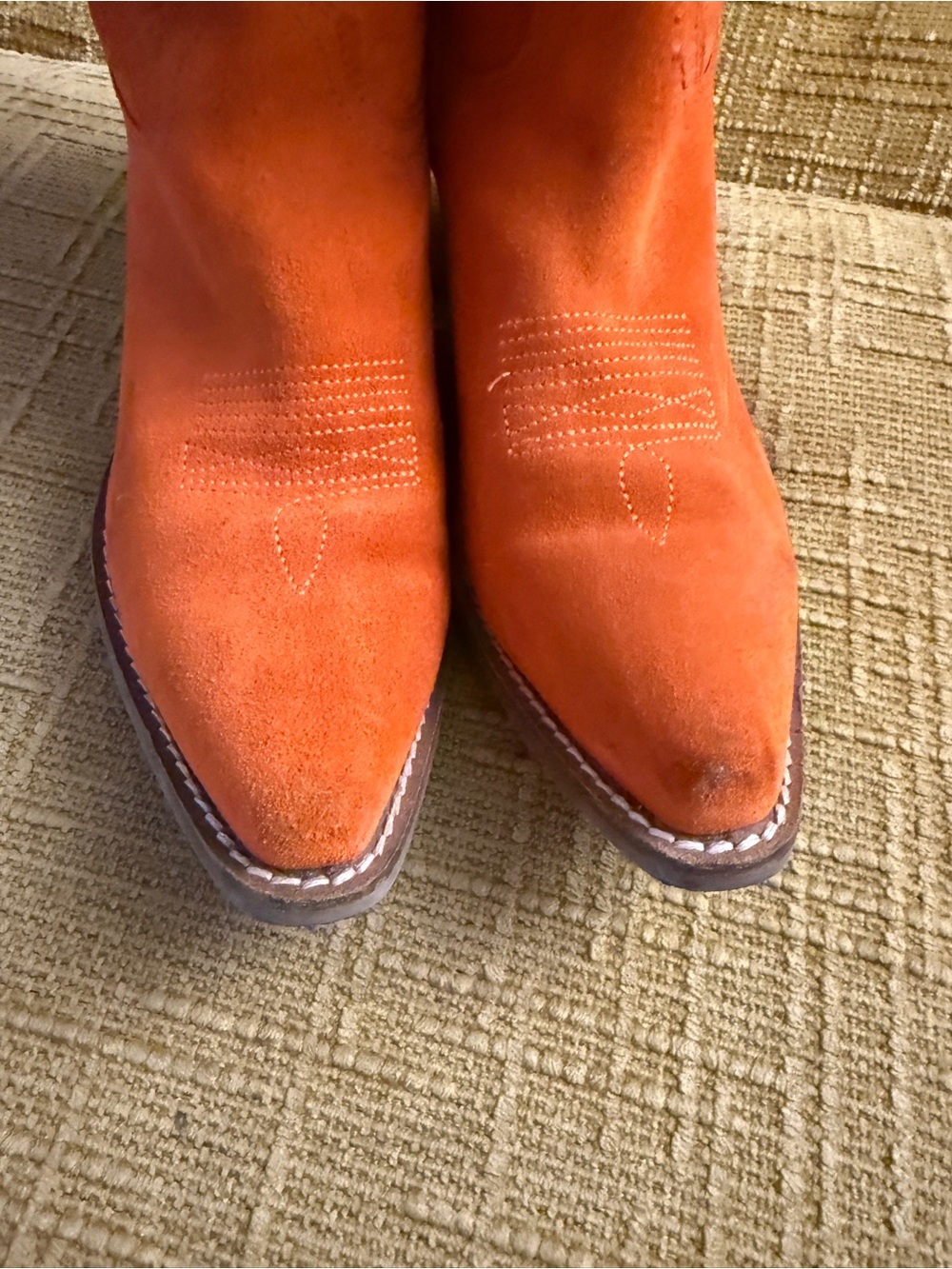 Orange Suede DingoWomen's Cowboy Boots - Stylish Western Heels - Picture 6 of 7
